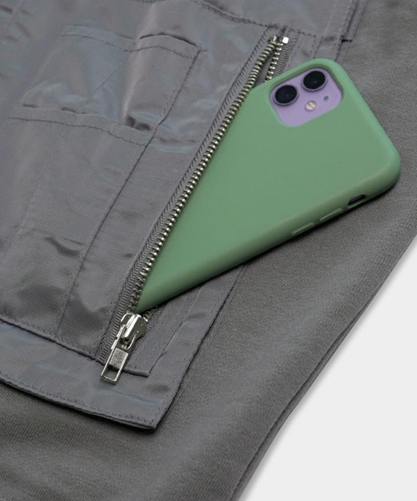 Aimnaseohyumeonbiing Ma-1 Pocket Detail Sweatshirts - Charcoal
