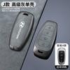 Zinc Alloy + Leather Car Key Case Cover for Hyundai Solaris Sonata Hybrid NEXO NX4 New Grand Santa Fe Tucson 2021 2022 2023 2024 v1