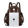 Backpack Unisex PU Multi Compartment Adjustable Strap Commuting Travel