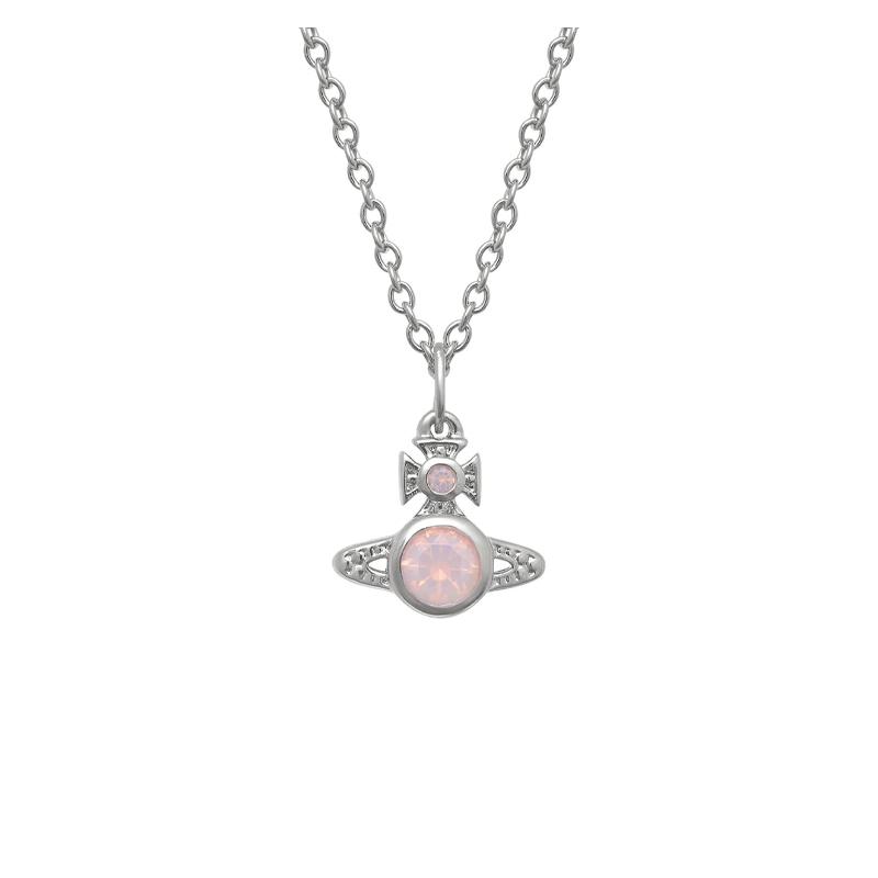 Vivienne Westwood Planet Design Brass Necklace Unisex Couple Style Silver 6302027802p549
