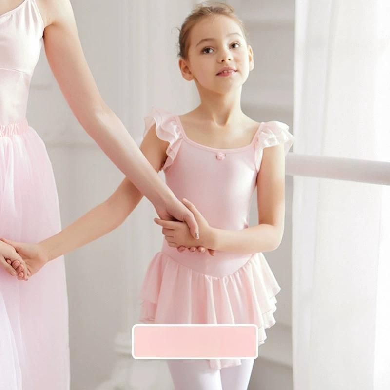 Short Sleeves Ballerina Dress Kids Dance Ballet Tutu Leotard Girls Bodysuit Good Gift for Kids