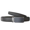 Plus Size Men's Leather Automatic Belt Shortenable 160cm Black