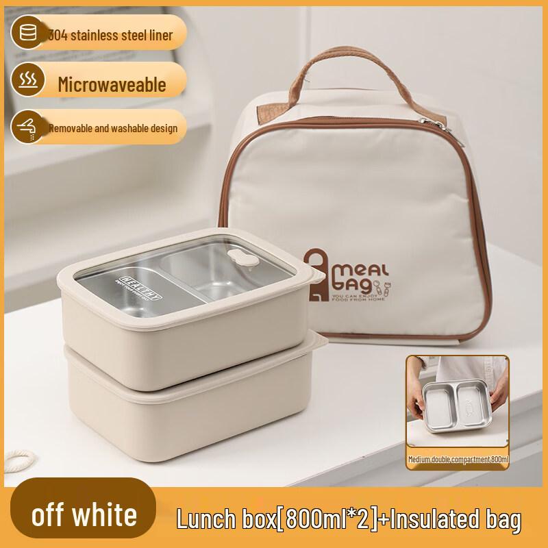 Zhuchuang Jingpin 800ML Double-Layer Wheat Straw Lunch Box Set