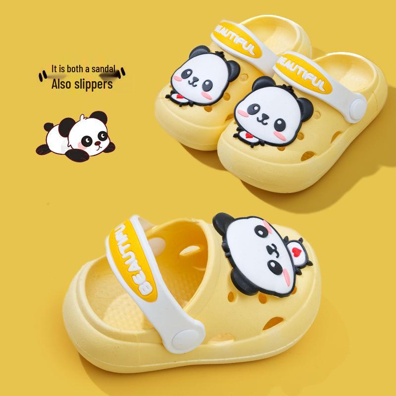 Kids' Cute Bear Non-Slip Summer Slippers: Soft Sole, Cool Clogs for Boys & Girls