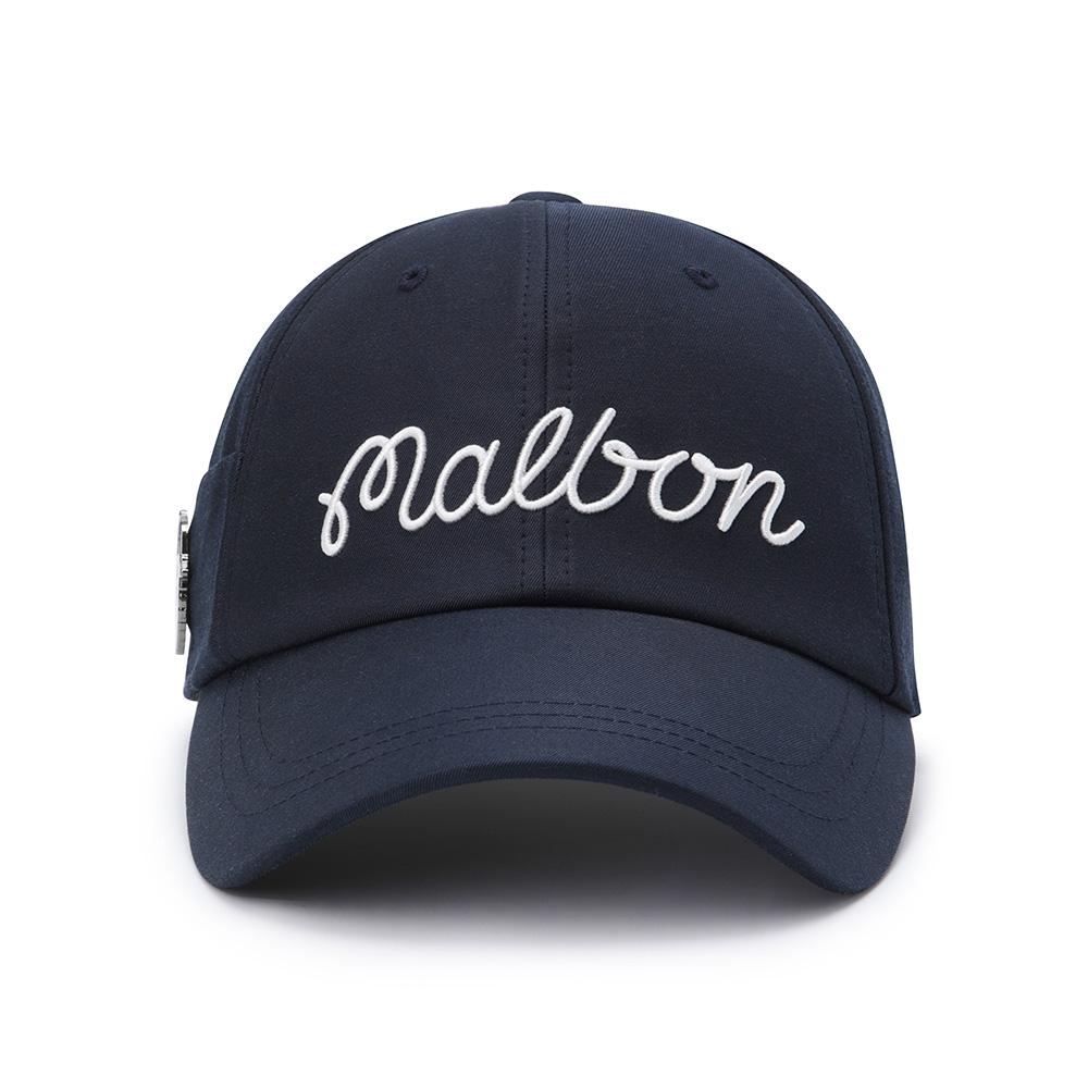 MALBON GOLF New Side Panel Ball Marker Ball Cap Navy