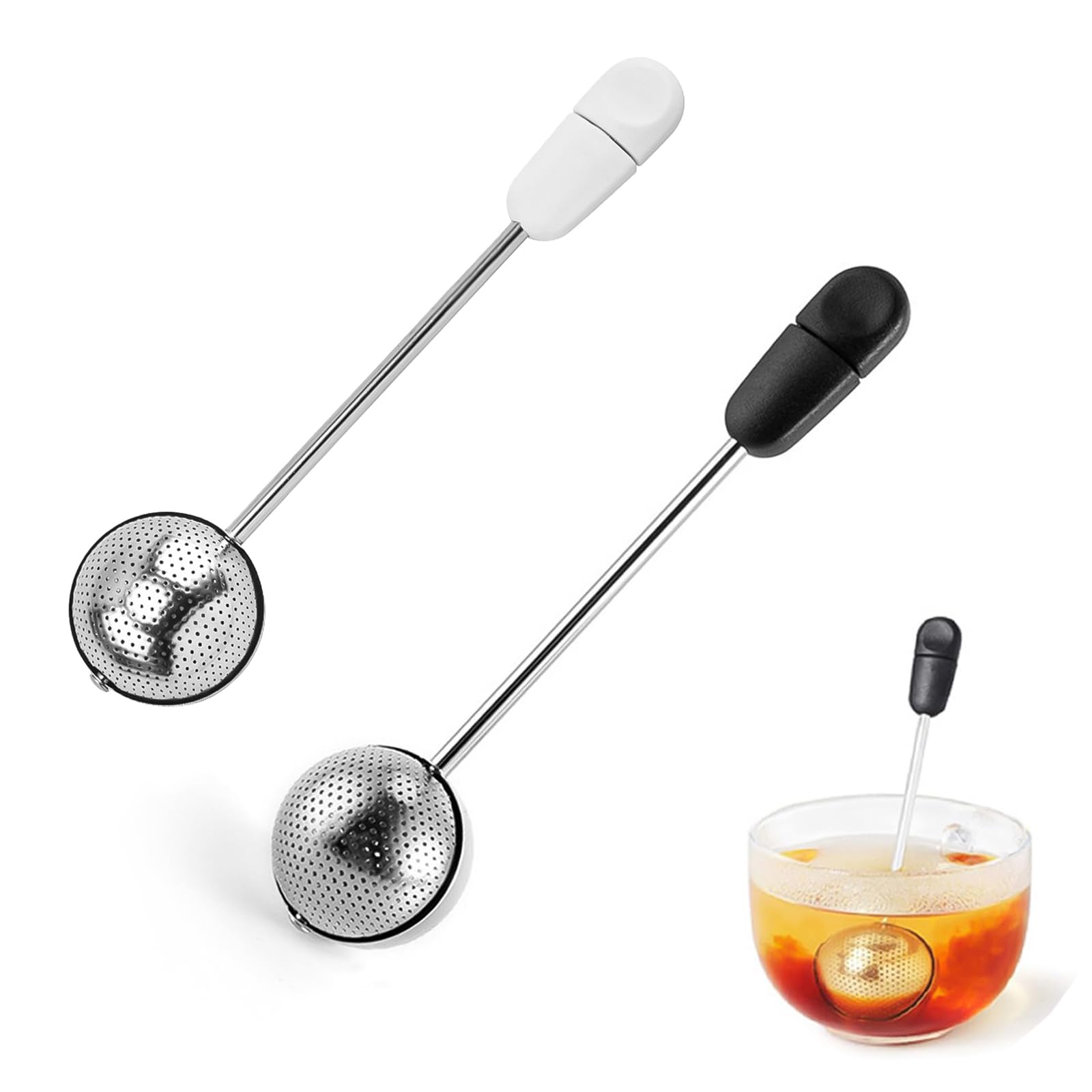 

Doyime Tea Strainers (2-Piece Set) with Ultra-Fine Mesh, Heat-Resistant, Convenient, Easy to Clean, Multi-Purpose, Lightweight, for Tea Leaf