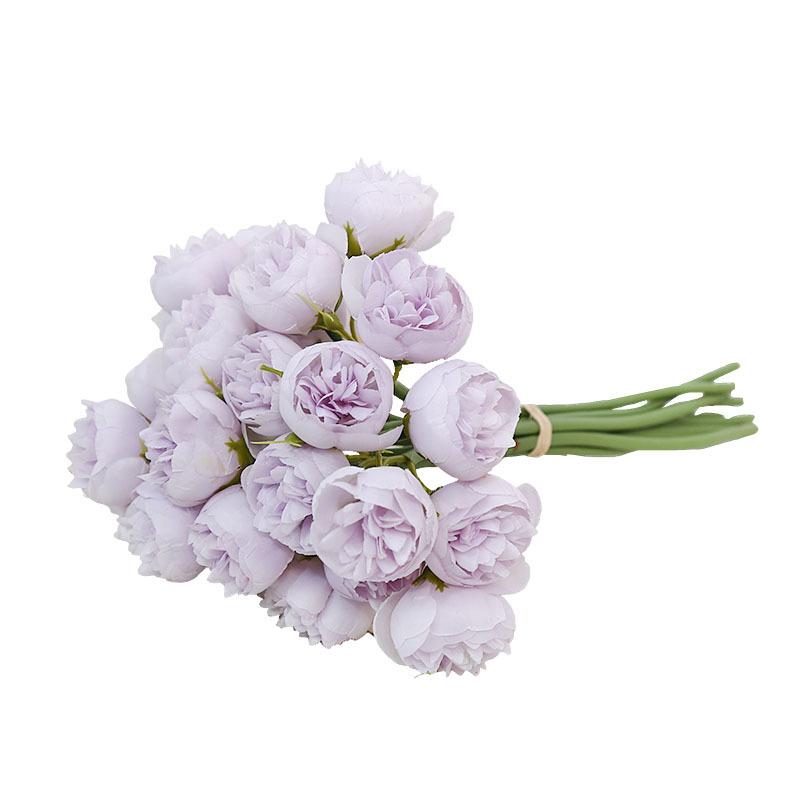 27 Head Artificial Flowers Plastic Tea Rose Bouquet Decoration Wedding Decor Bouquet Garden Party Home Decor Ornaments