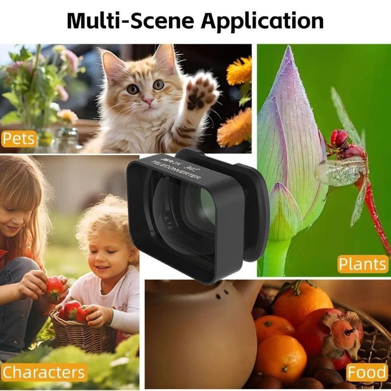 Expert 2X Telephoto And 10X Magnifying Lens Set Accommodates Most Camera Models
