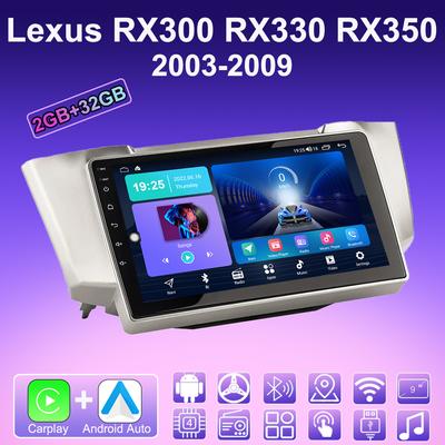 Lexus RX300 RX330 RX350 2003-2009 İçin 2 DIN Android Carplay Araç Radyosu Multimedya Oynatıcı Ana Ünite Stereo GPS Navigasyon BT WIFI 2+32GB