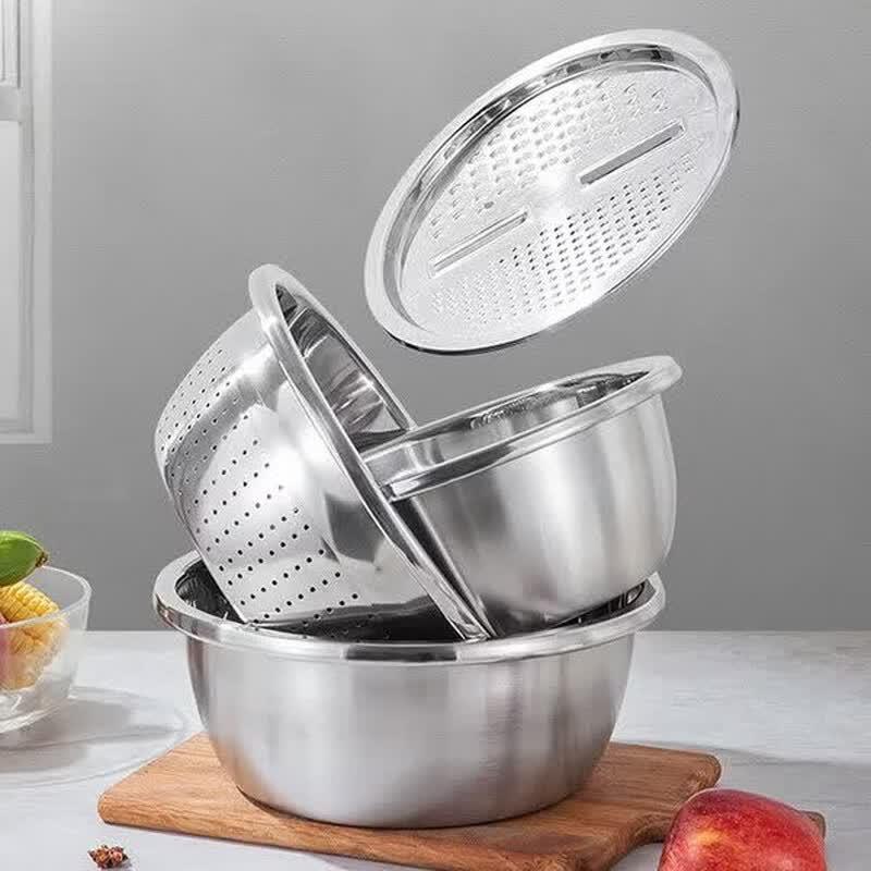 KOBACH 4-Piece 304 Stainless Steel Mixing & Grater Set