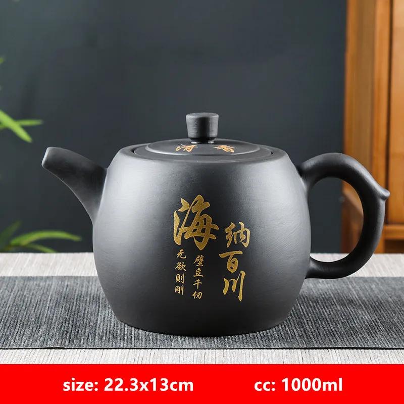 Yixing Purple Clay Tea Pot Chinese Large Capacity Teapot Tradition Beauty Tea Infuser Retro Tea Set Household Drinkware 1000ml