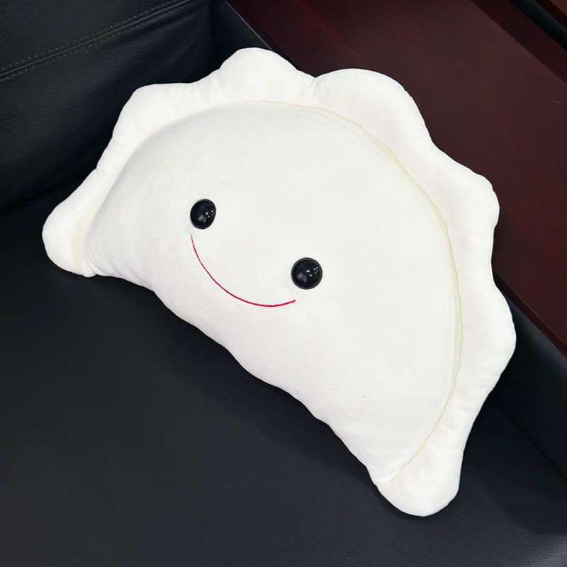Cute Polish Dumplings Plush Toy Delicious Food Pillow Bedhead Sofa Bedroom Cushion Dormitory Bed Backrest Gift For Friend