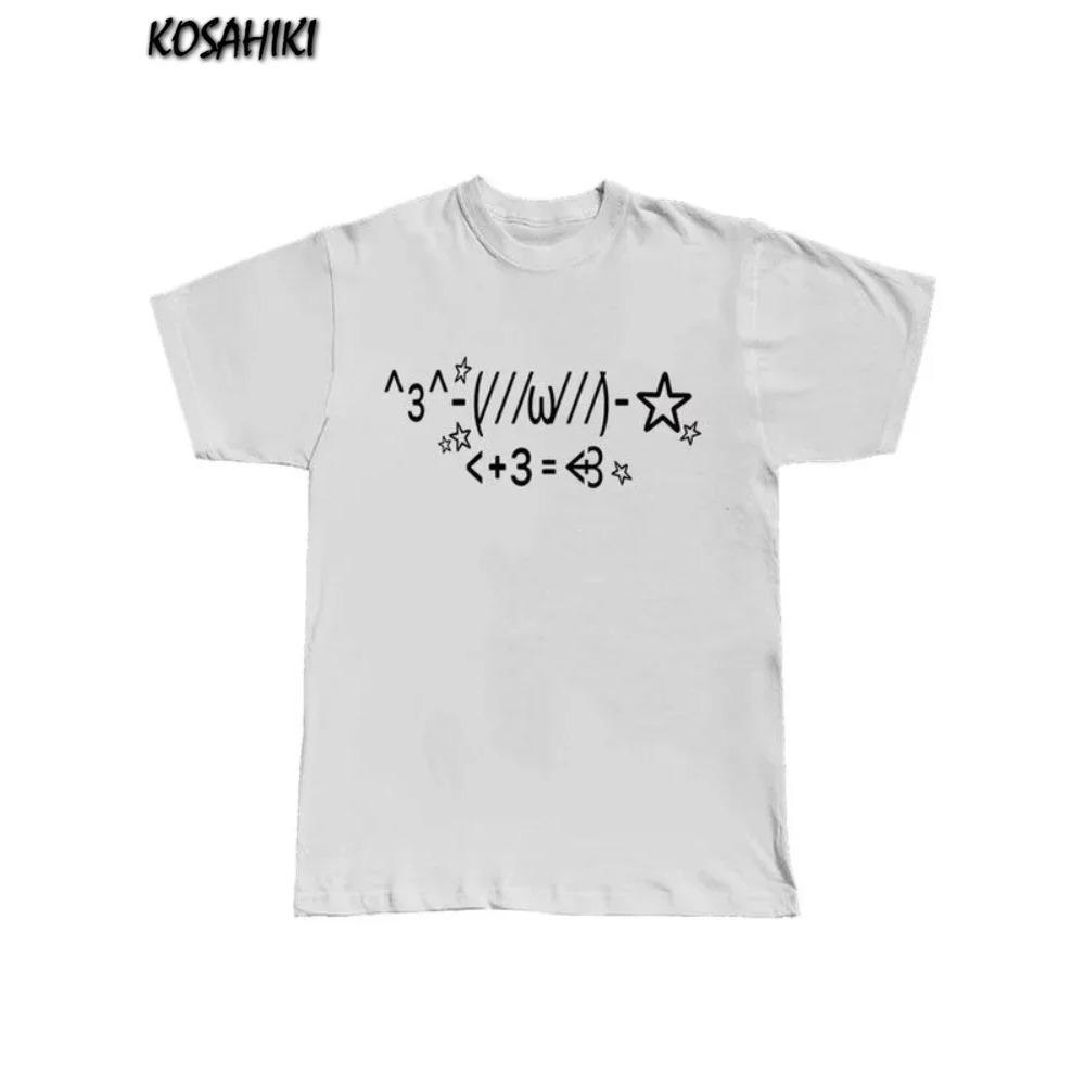 Y2k Ästhetik T-Shirt Grunge Buchstabenaufdruck Harajuku Grafik T-Shirt Vintage Mode Lässige Lockere Oberteile Kurzarm Streetwear