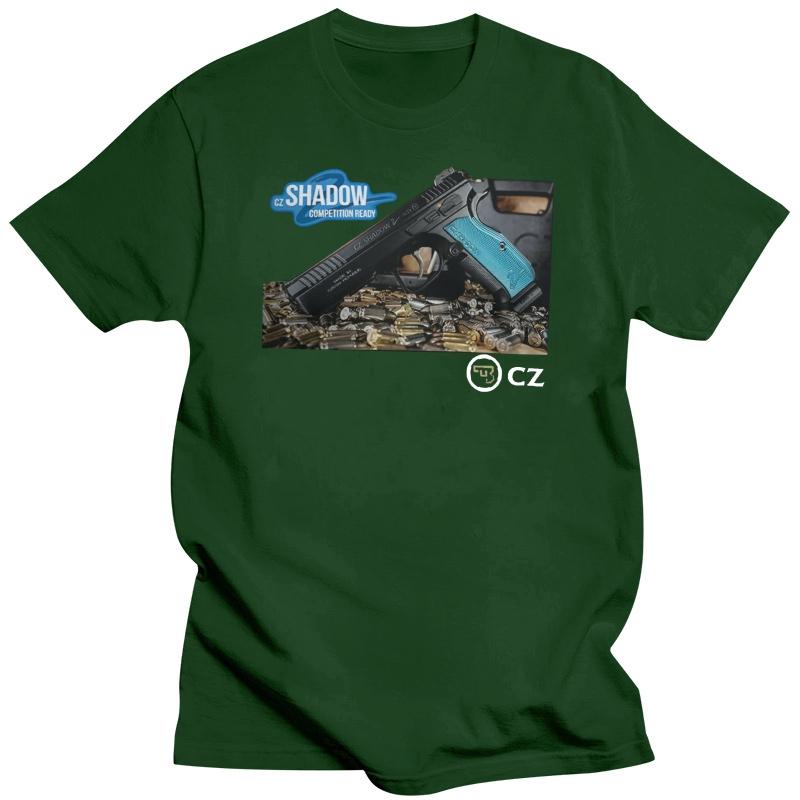 brand tee-shirt tops New FASHION MENS CZ 75 Shadow Mens Black T-Shirt S-3XL MAN T-SHIRT  cotton t shirts