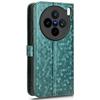 For vivo X200s 5G Wallet Case Dot Pattern Imprint PU Leather Phone Cover
