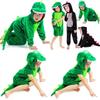 Vibrant Unisex Halloween Dinosaur Costume Crocodile Jumpsuit For Kids Cosplay Events