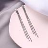 Trendy Tassel Crystal Rhinestone Long Earrings For Women Luxury Shiny Bridal Dangle Drop Earrings Wedding Jewelry Gift Bijoux