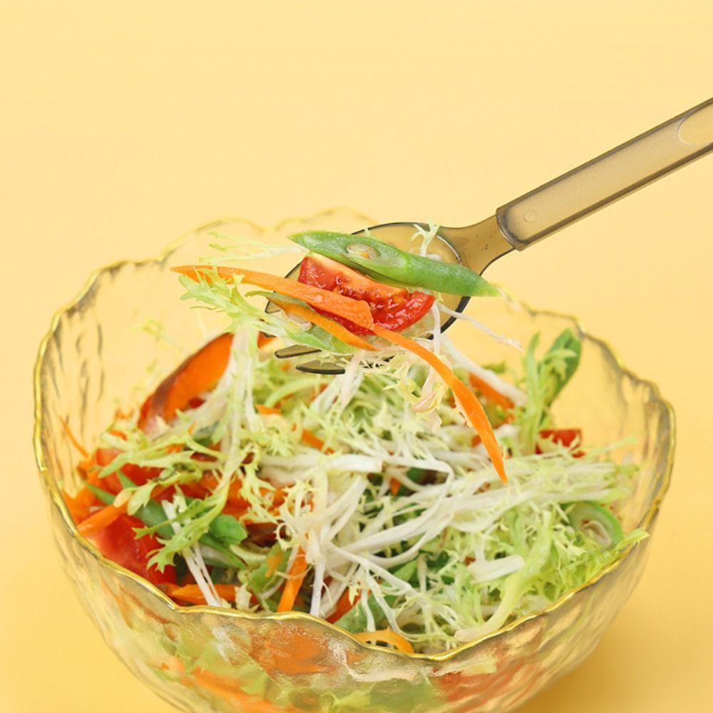 100Pcs Eco-Friendly Ice Cream Spoons Transparent Plastic Spoon  Outdoor Camping