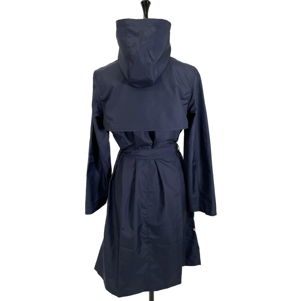 FOX UMBRELLAS Navy packable nylon rain soutien collar coat coat 6 NavyUsed