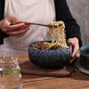 Keramikschüssel im japanischen Stil, kreatives Geschirr, Haushaltsreisschüssel, Nudelschüssel, Studenten-Instantnudelschüssel, große Schüssel, Suppenschüssel, Obstschale