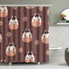 Farm Fresh Animal Pattern Shower Curtain Waterproof Bathroom Decor For Kids Room Brown Cow Print Shaggy Bath Mat 30X72 Inches Pi