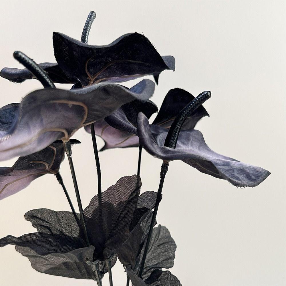 Multicolor Artificial Anthurium Silk Faux Red Palm Creative Simulation Rose  Gift