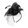 New Detachable Clip Feather Headband Mesh Veil Fascinators Hats Bridal Headdress Women