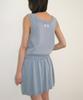 Ronron Scallop Trim Knit Mini Skirt Soft Blue
