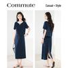 Elegant Color-Block Short Sleeve Top & Skirt Set
