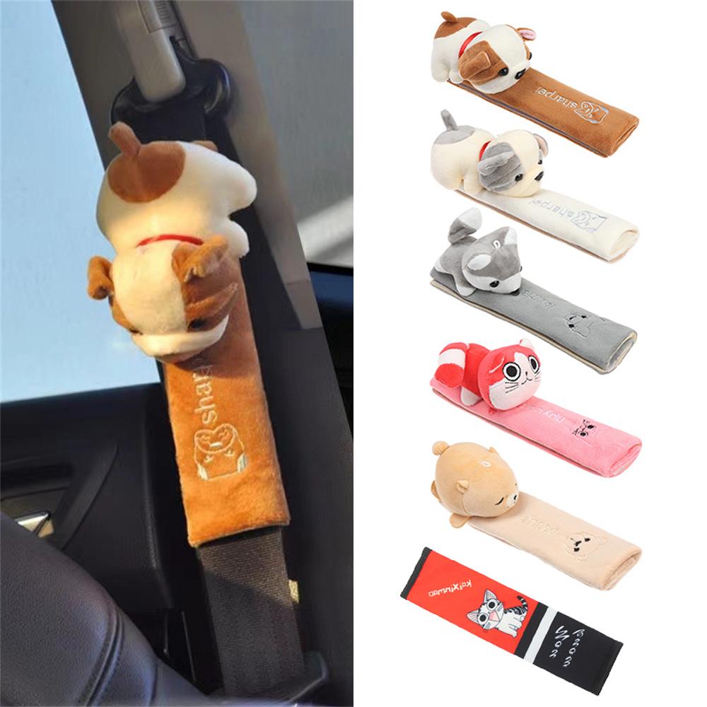 

Cartoon Car Seat Belt Cover Universal Auto Seat Belt Shoulder Pad Warm Flannel Interior Seat Cushion Protector Safety Protection