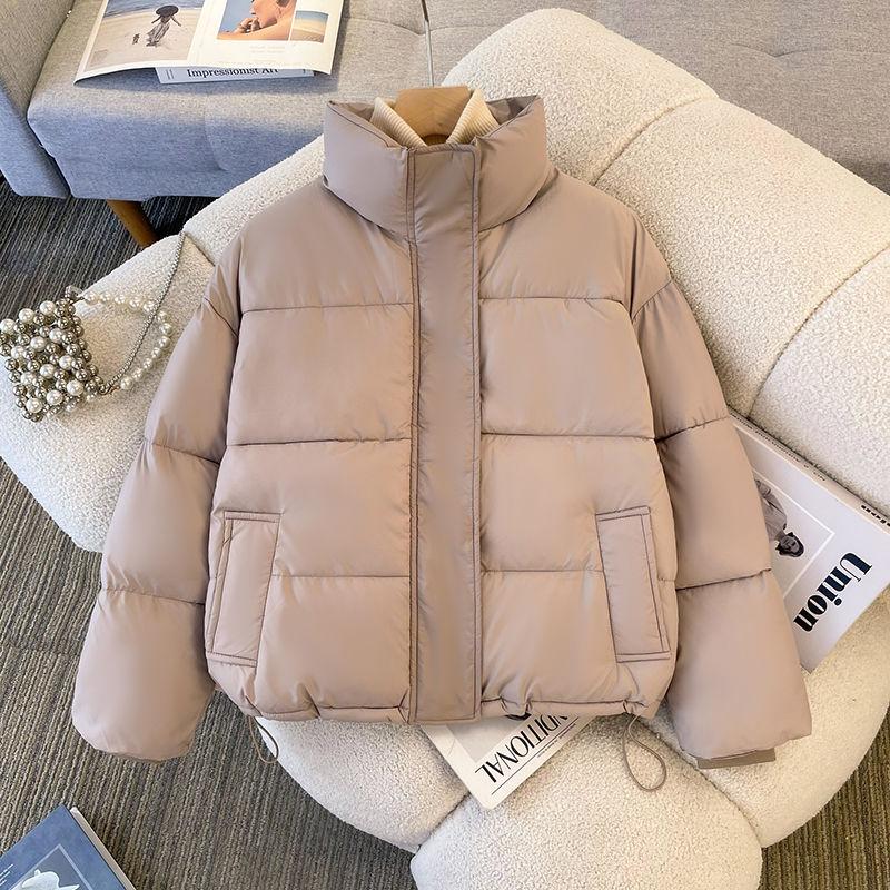 Podzim Zima Nová móda Výstřih do V Dlouhý rukáv Pevné parky Dámské oblečení Korejské Knoflíčky Teplé Univerzální Jednoduchost Trend Topy