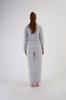 Women's Interlock Pajama Long Pants Collar XXL Vienetta Button-up