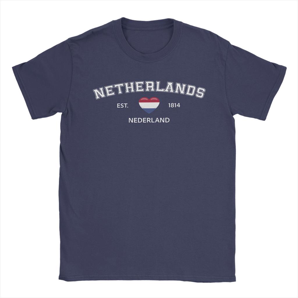 Unisexs T Shirt I Love Netherlands T Shirts Hip Hop Beach Tees YK Basic Pure Cotton Clothes Gift Idea