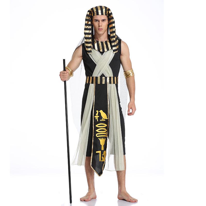 Ägyptisches Pharao-Kostüm für erwachsene Männer - Halloween Kleopatra Cosplay Outfit für Paare