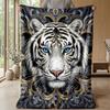 Elegant Tiger Fantasy Theme blanket Lightweight Warm Flannel Blanket Decorative Throw Blanket for Home Decoration