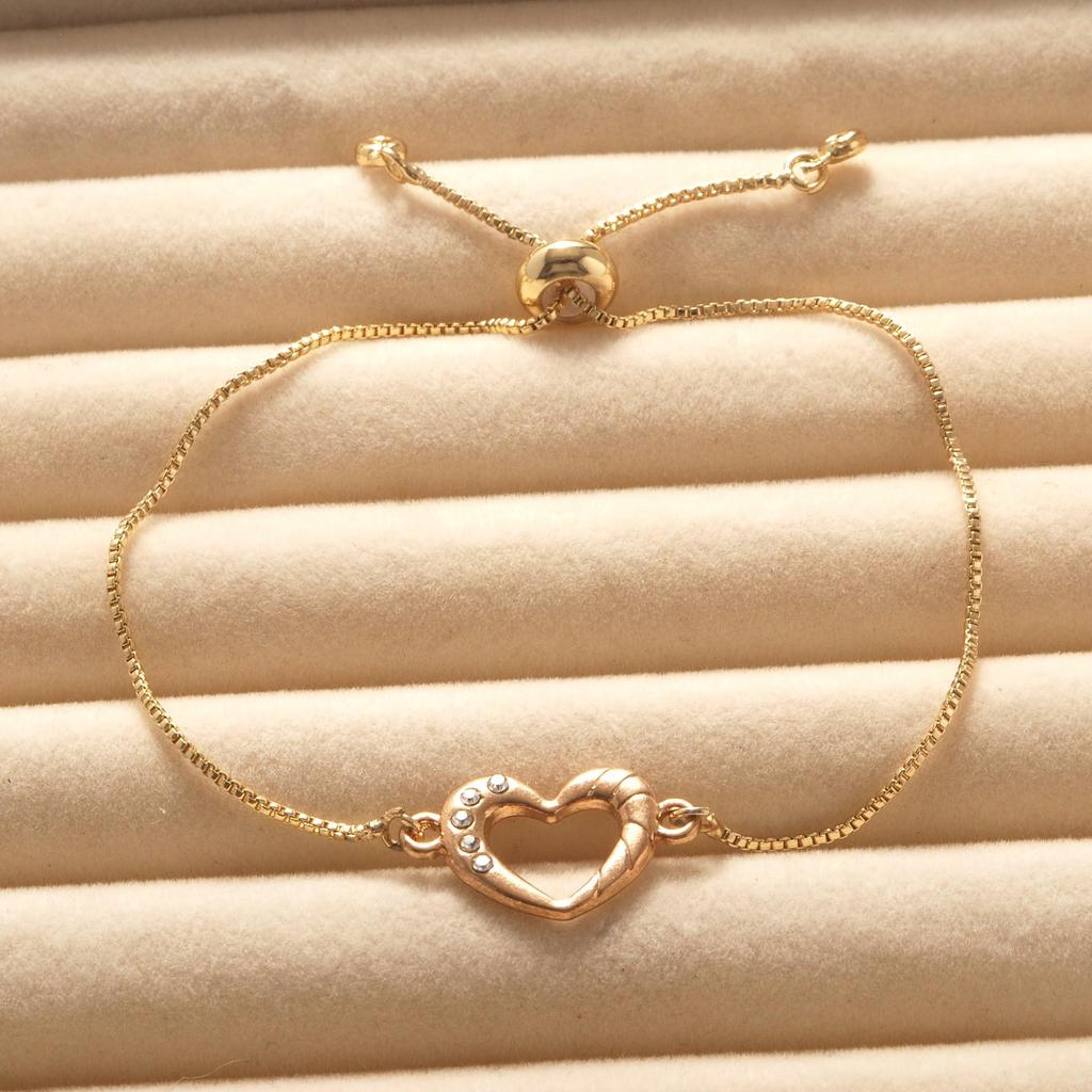 Herz-Strassstein verstellbares Armband - Europäischer & Amerikanischer Stil für Damen