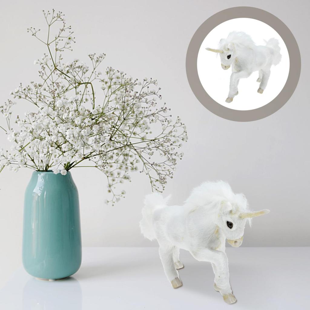 JOINPAYA Simulation Unicorn Stuffed Animal, Plush Unicorn Pillow, Pegasus Figurine, Cute Lovelyz Plush Toy Ornament, Unicorn Plush Toy with Faux Fur,