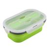Silicone Lunch Picnic Food Fruit Box with Fork Fold able Telescopic Stretchable Container