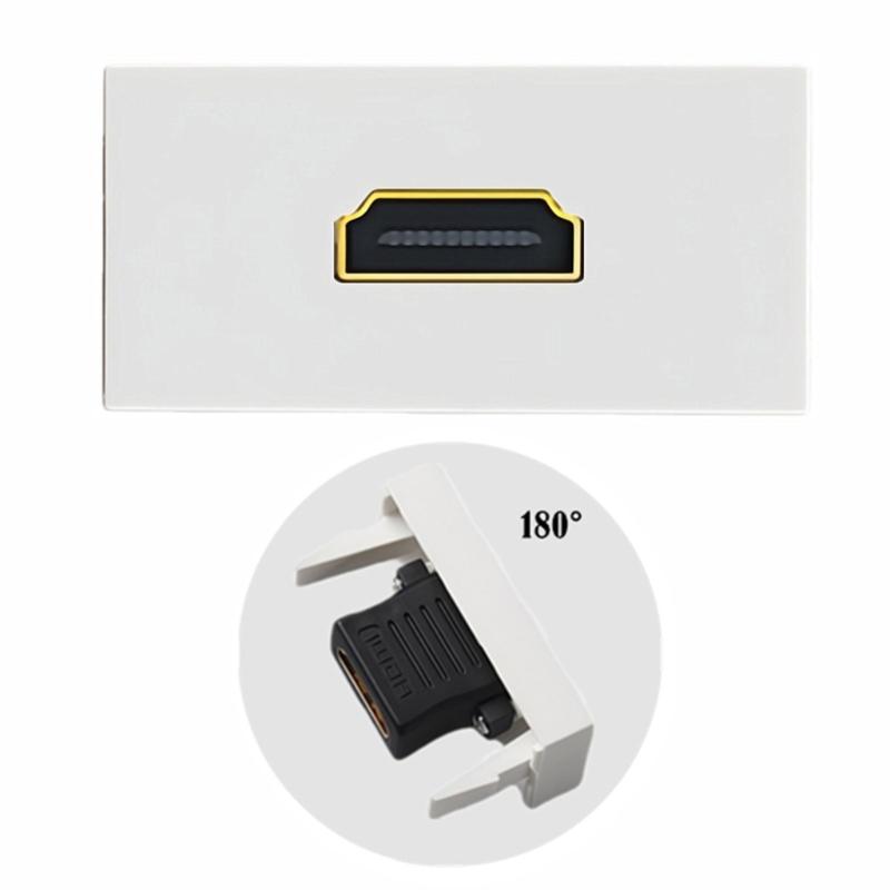 HDTV Female To Female Socket Connector Module For Wall Face Plate Easy Installation Home Theater Accessories