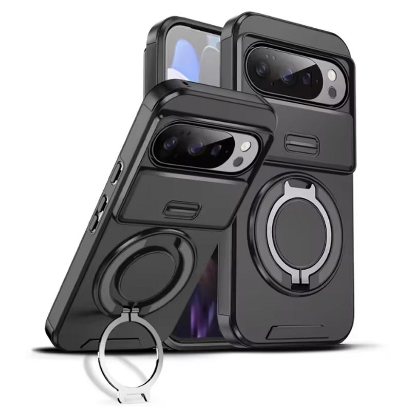 Armor Funda For Google Pixel 10 9 Pro XL 10Pro Magnetic Ring Bracket Case For Pixel 9A 8A 7 P Pixel 10A Slide Lens Protect Cover