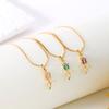 Leichter Luxus Zirkon Tulpen Anhänger Halskette für Damen Elegante Blume Schlüsselbein Kette Halskette Süßes Mädchen Schmuck Zubehör Geschenk
