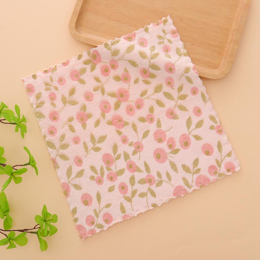 Coral Fleece Absorbent Kitchen Dishcloth - Small, Thick, Easy-to-Use Hand Towel for Dishwashing