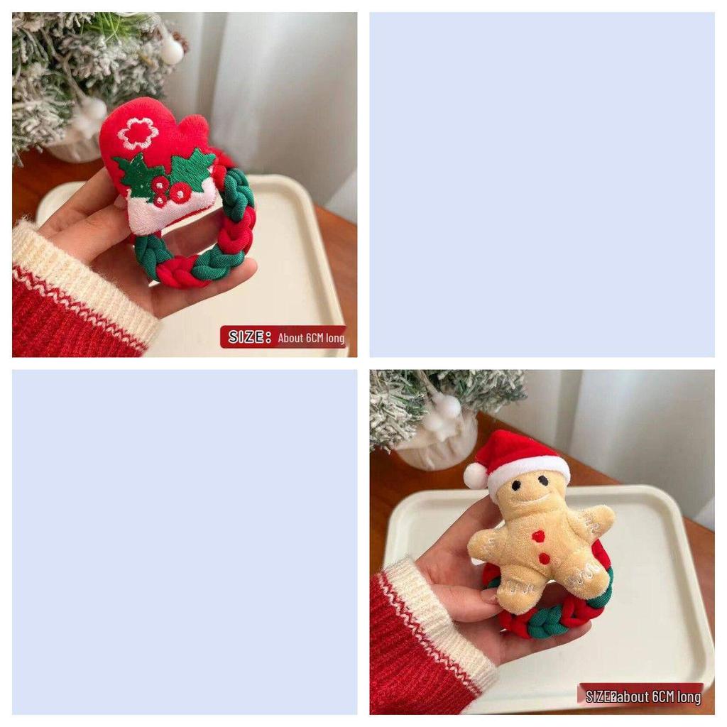Santa Claus Christmas Scrunchies - Cute Cartoon Hair Ties & Accessories for Girls and Women