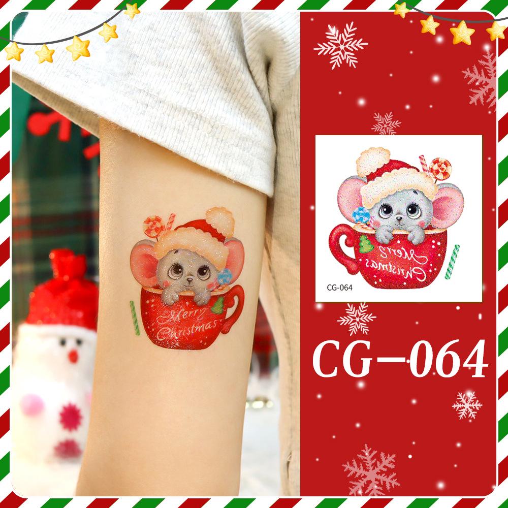 Ruikalong Christmas Cartoon Temporary Tattoo Stickers for Face and Arms