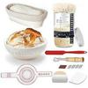 Natural Rattan Bread Proofing Baskets Set - Round & Oval Fermentation Tools