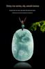 Natural A-Grade Blue Jade Deer Pendant - Auspicious Spirit Design, Unisex Jade Ware