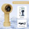 100 Speed Levels Mini Handheld Fan USB Rechargeable Cool Breeze LED Display for Makeup and Study