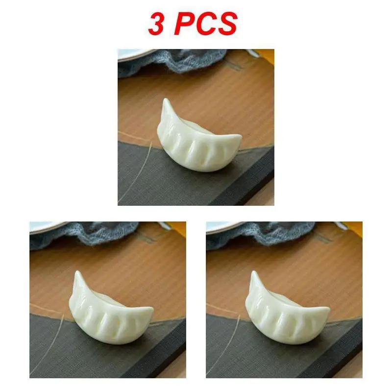 1/3/5PCS Cute Dumpling Shape Ceramic Chopsticks Holder Stand Chopstick Rack Pillow Japanese Style Kitchen Tableware Tools