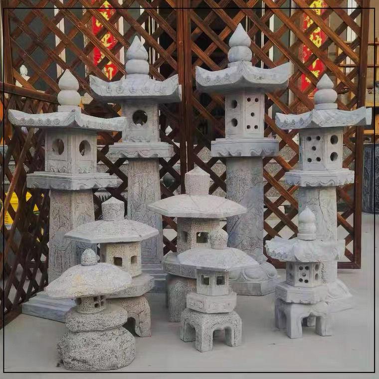 Bluestone Stone Lantern: Zen Landscape Decoration for Gardens and Courtyards