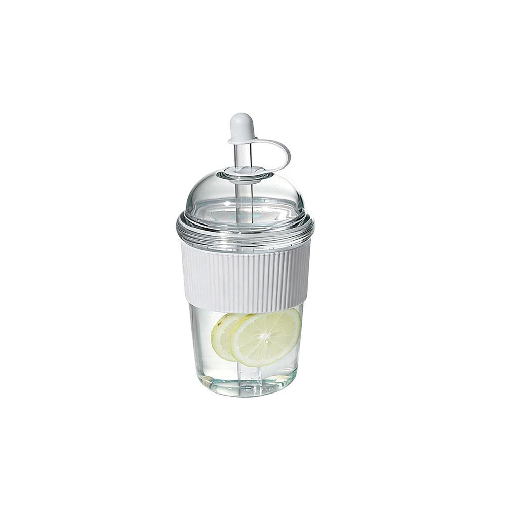 Straw Cup Large Capacity Fashion Boba Milk Tea Jelly Cup with Straw Ins Style Heat Resistant Portable Plastic Drinking Mug